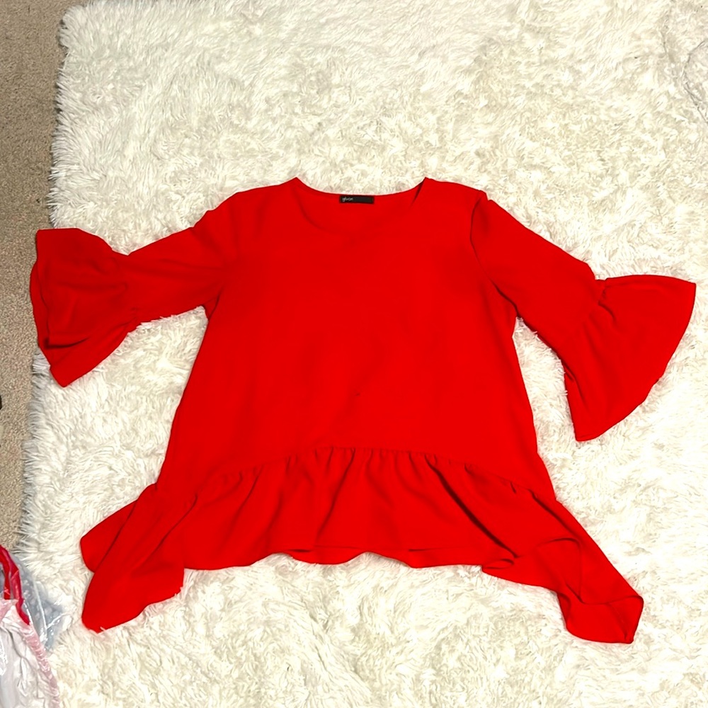 flutter sleeve gibson top